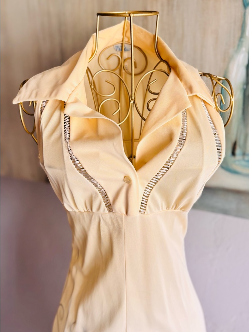 Vintage Dutchess Peignoir Set Ivory Robe & Nightgown USA Bridal Lingerie